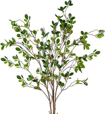 43 Artificial Ficus Branches 3 Piece Faux Greenery Stems for Home Decor