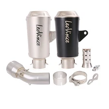 For Kawasaki Z650 Ninja 650 2023-2025 Exhaust System Mid Pipe Black Muffler Tips