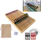 Horse Race Board Game with 11 Luxury Metal Horses, 4 Dice, 2 Card Boxes and Thic
