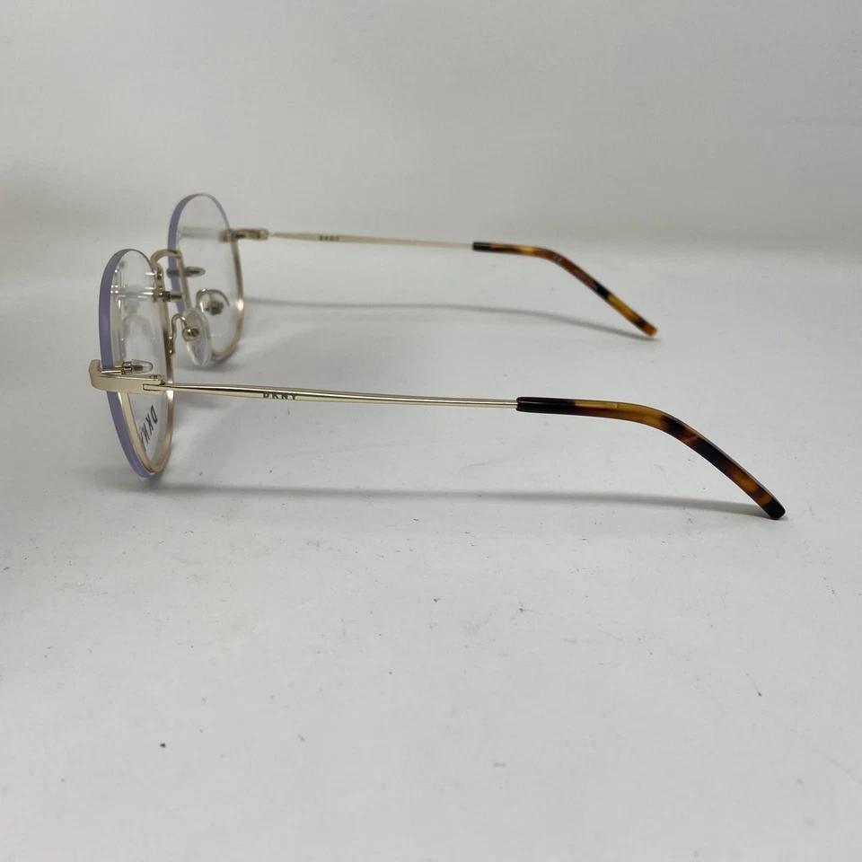 DKNY EYEWEAR DK 1000 717 52-17-135 ORO MEDIO BORDE GAFAS REDONDAS 193X Foto 2 de 4