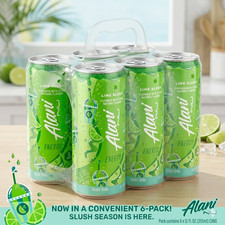    Alani Nu Lime Slush Energy Drink 12 fl oz Cans   Pack of 6   Zero Sugar