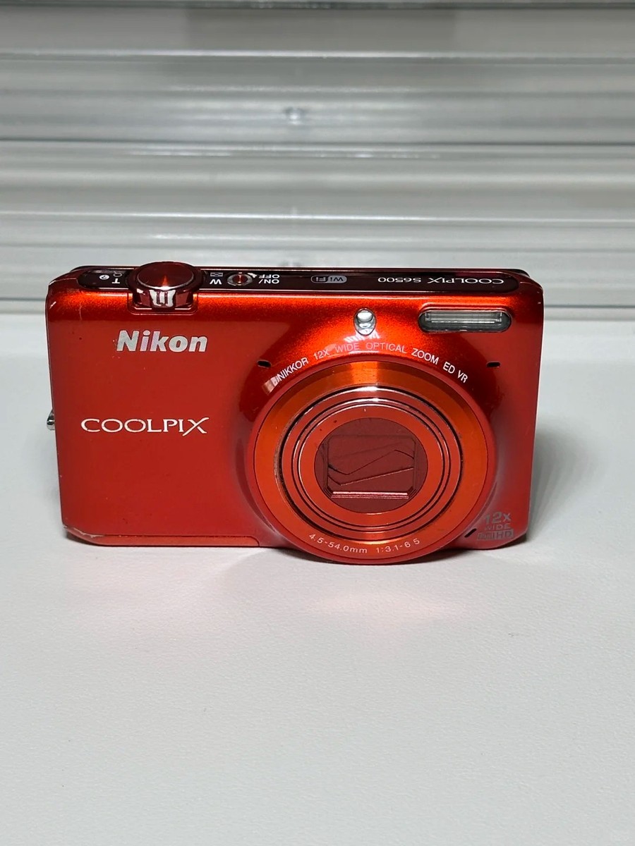 Excellent Nikon Coolpix S6500 Orange 16MP Compact Digital Camera