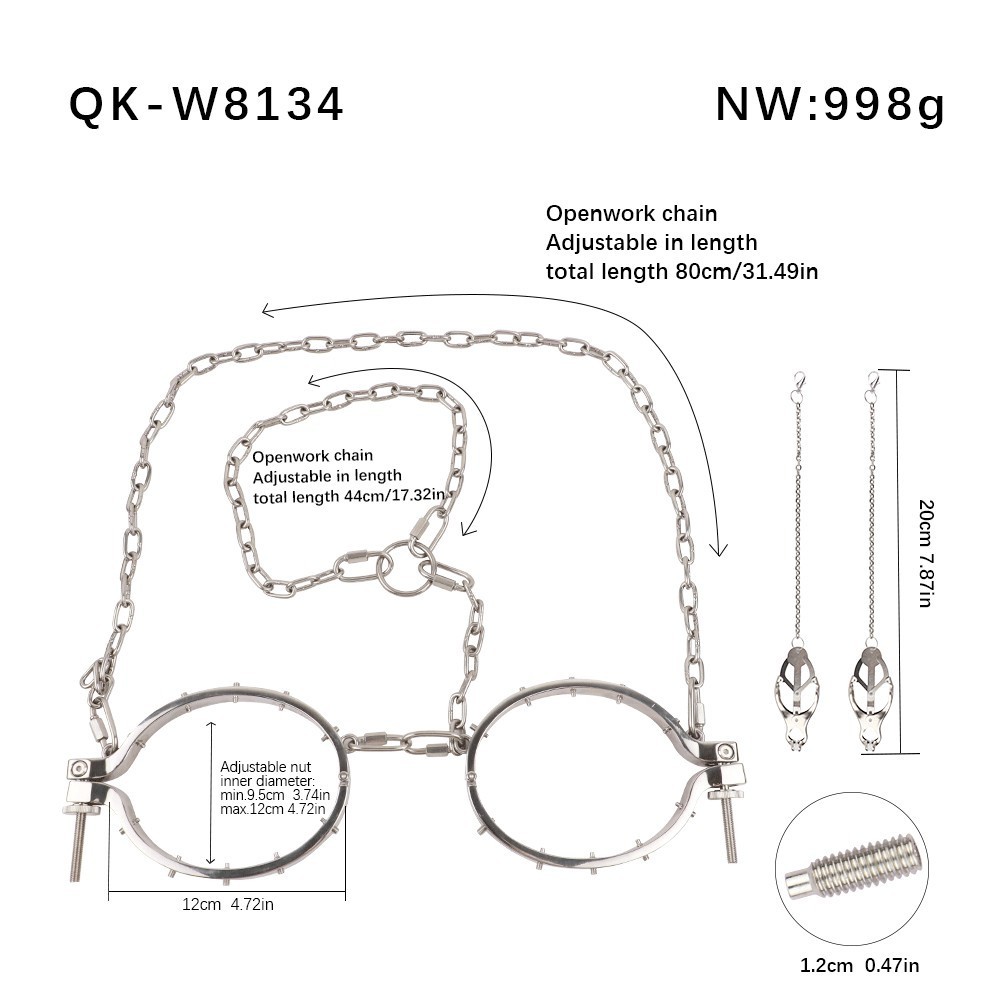 Female Chest Clamp Breast Bondage Nipple Clamp Metal Plier For Women Restrain SM