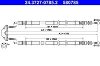 Ate Bremsseil Seilzug Feststellbremse 24.3727-0785.2 FüR Opel Astra A04 L70 Cdti