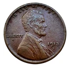 US 1913 D Lincoln Wheat Back Penny AU Key Date Early Denver Cent