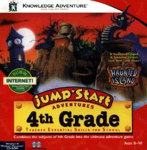 JumpStart 4th Grade Haunted Island PC MAC CD learn math speech writing math etc