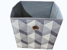 Mainstays Collapsible Fabric Cube Storage Bin 10.5" X 10.5" Geometric Pattern