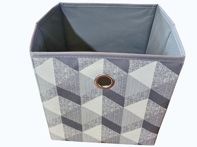 Mainstays Collapsible Fabric Cube Storage Bin 10.5'' X 10.5'' Geometric Pattern
