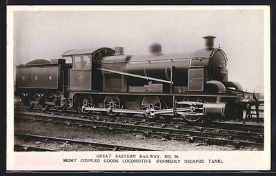 Foto-AK englische Eisenbahn der Gesellschaft Great Eastern Railway mit der Kenn 