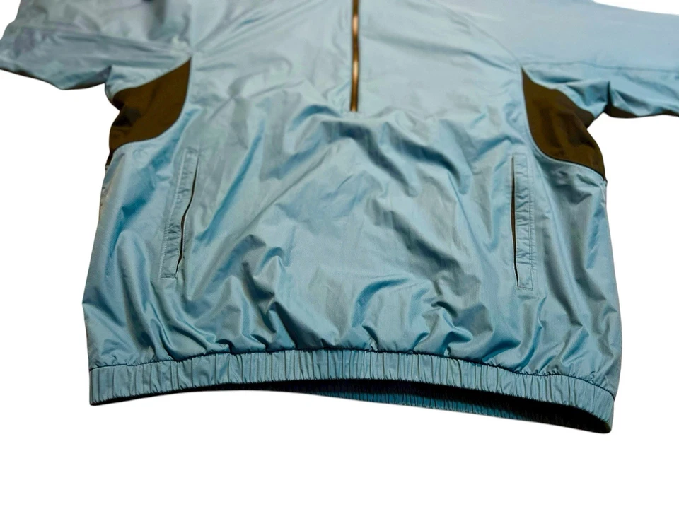 FootJoy DryJoys 短袖风衣套衫高尔夫夹克,尺寸 L 蓝色 — 第 3/4 张图片