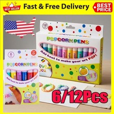 6/12Pcs Popcorn Pens Heat Activated 3D Puff M...