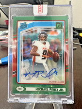 Michael Penix Jr AUTO 2/25 Panini Donruss 2024 Green RATED ROOKIE Card RC SEALED