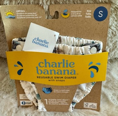 Charlie Banana Reusable Swim Diaper Seals Size Small (12-20 Lbs) - Brand New