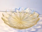 VTG Federal Glass Iridescent Carnival Glass Bowl Fruit slice/petal pattern