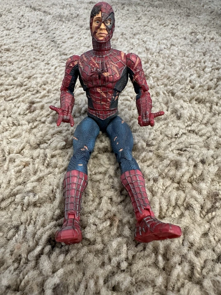 Figura de acción ToyBiz Battle Ravaged Spider-Man serie 3 cintura suelta Foto 4 de 4