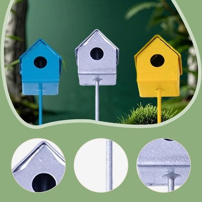 Miniatur Vogelhaus Ornament Pflanztopf Deko Deko DIY Miniaturszene