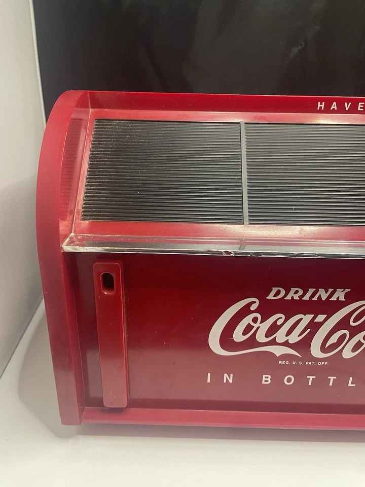 "Bebida vintage Coca Cola en botellas caja de pan coleccionable 1995-16"" de longitud" Foto 3 de 4