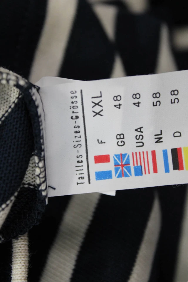 Sudadera con Capucha Saint James Unisex Azul Oscuro Rayas Talla L Foto 4 de 4