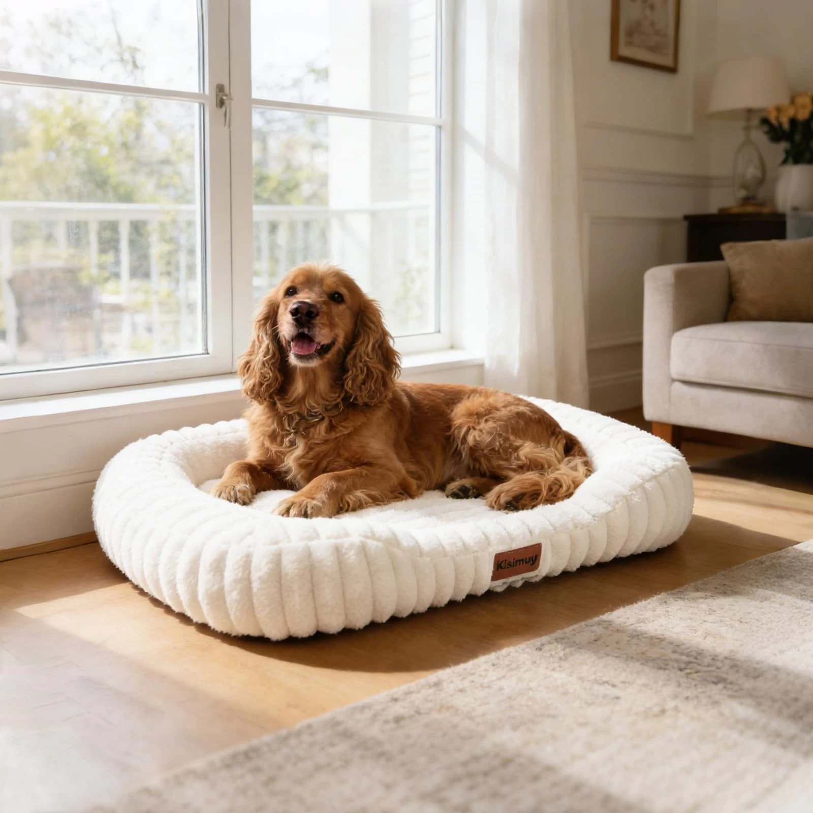 Dog Bed for Large Dogs – Comfort-Sided Calming Pet Bed with Breathable Memory...