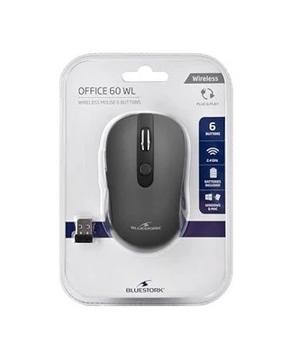 Souris Sans Fil BLUESTORK MWLOFF60 Gris2.4 GHz 6Boutons Neuf Livraison Gratuite - Photo 1/4