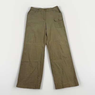 Express Bleus Pants Women's 11/12 Khaki Chino Wide Leg Patch Pocket