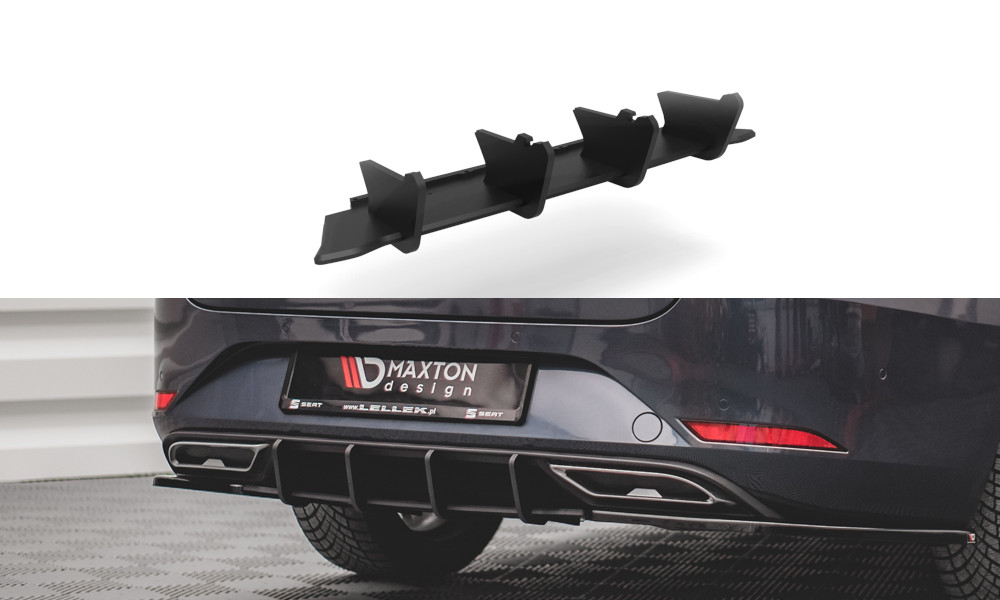 Diffuseur Maxton Street Pro Seat Leon FR ST Mk4 Noir, Finition Haut de Gamme ABS