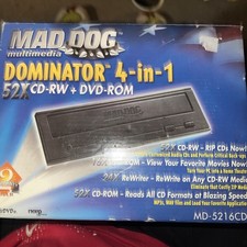 Mad Dog Multimedia "Dominator" 4 in 1 52X CD-RW DVD-Rom - Rewrites any RW media