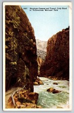Shoshone Canyon Tunnel Cody Road to Yellowstone National Park Wyoming Postcard