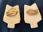 Vintage Bakelite Art Deco Clip Earrings  — photo 3
