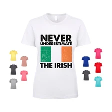 Never Underestimate The Irish flag heritage pride culture Women's T Shirt
