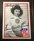 Gene Travis AAGPBL Autographed FRITSCH Card - ROCKFORD PEACHES - COA Included — photo 1