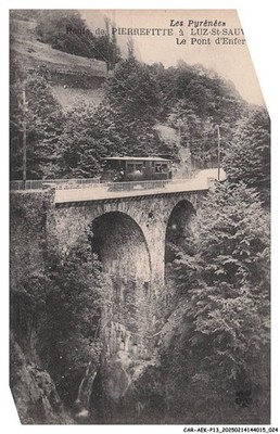 CAR-AEKP13-0751-65 - Route de PIERREFITTE a LUZ-SAINT-SAUVEUR - Le pont d'enf