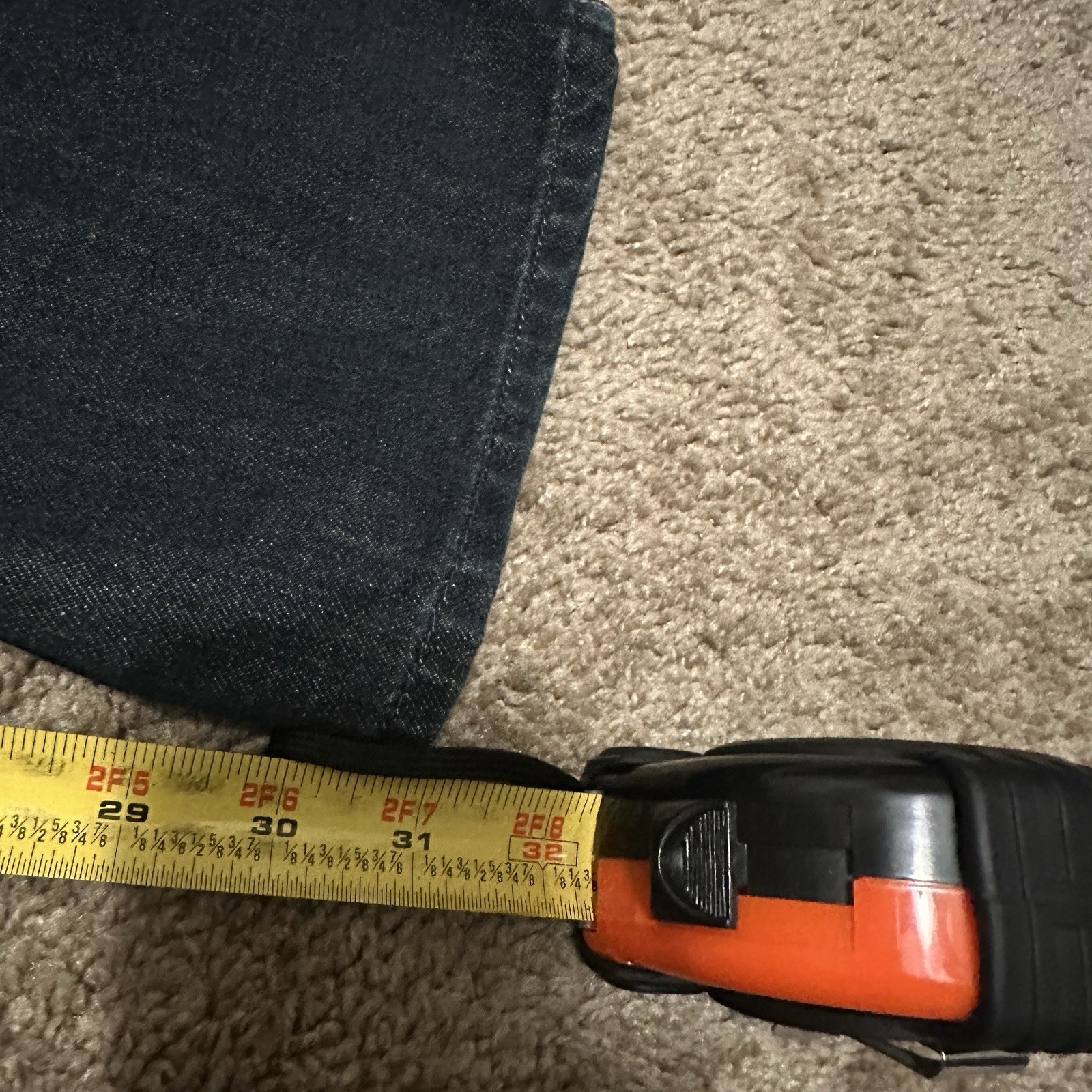 Levis 511 Skinny Jeans Mens 33x32 Selvedge Low Rise Denim Zip Fly Casual Blue thumbnail 8