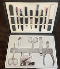 15 Piece Manicure Set With Black Case New