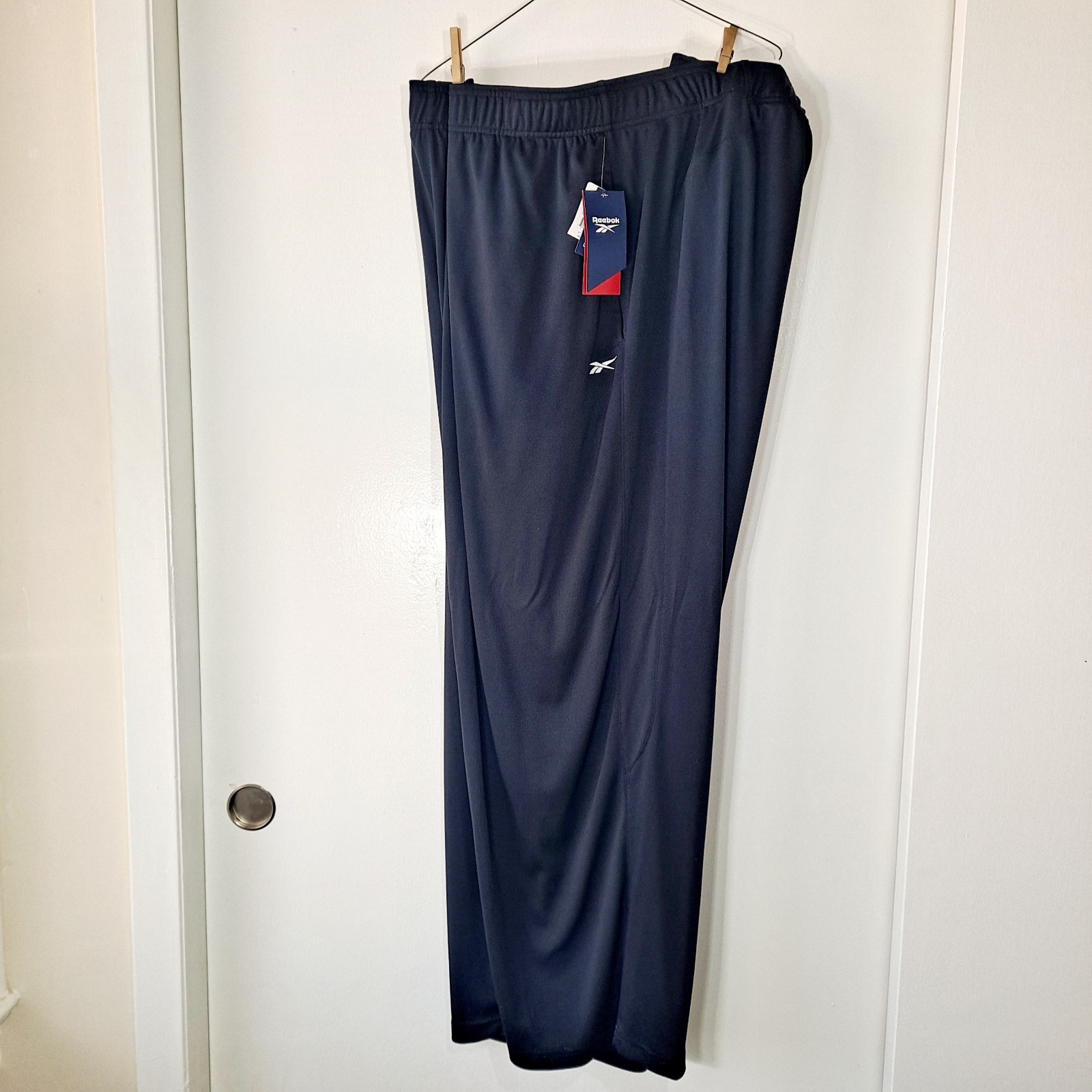 Reebok Mens 5XL Black Track Athletic Pants - New With Tag - Speedwick Pants