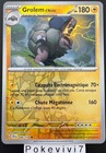 Carte Pokemon GROLEM 046/159 REVERSE EV9 Aventures Ensemble JTG FR NEUF