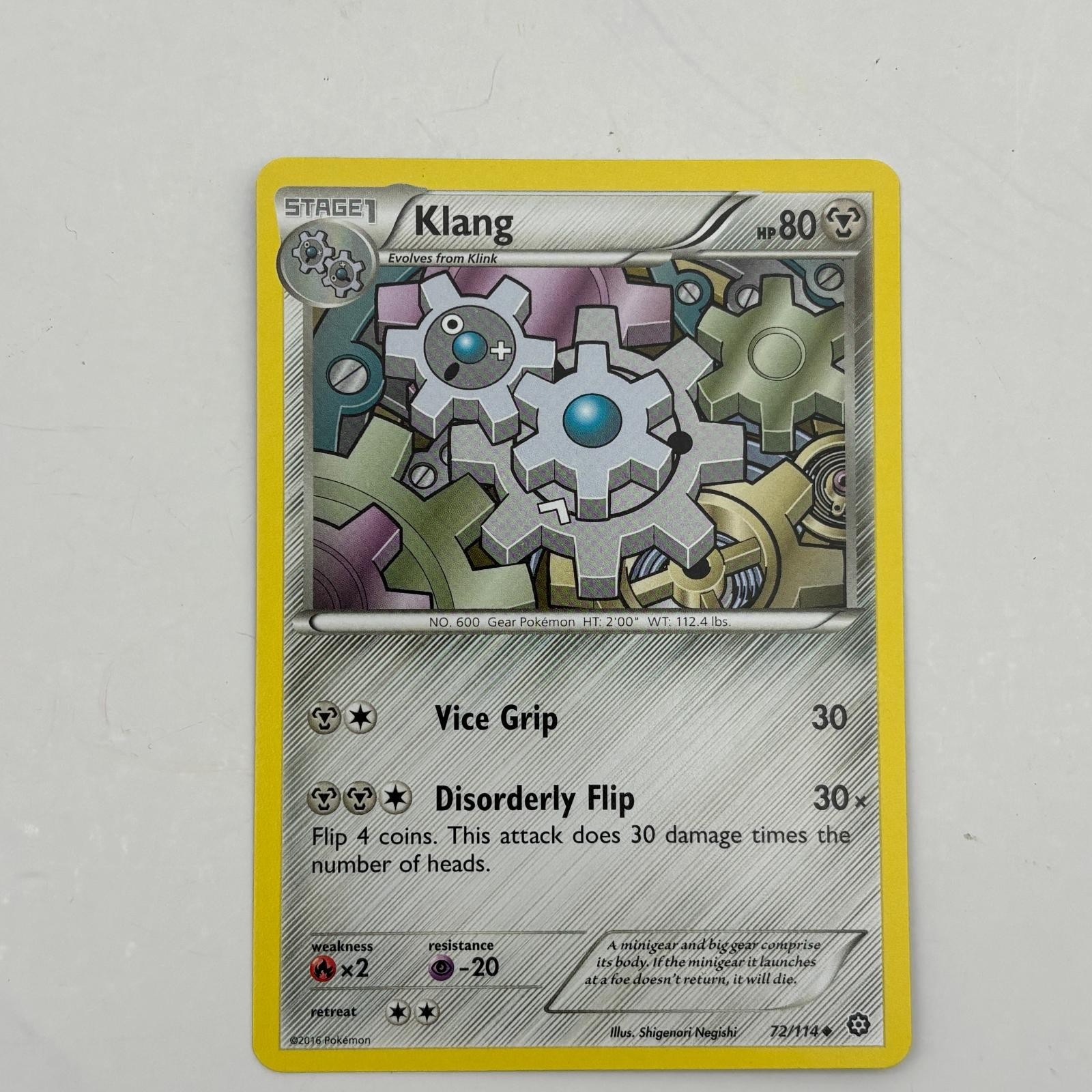 Klang 72/114 Uncommon Steam Siege Pokemon Lightly Played