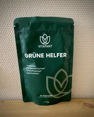 Vitafant-Grüne Helfer-Greens Pulver-Superfood Shake,Spirulina,Gerstengras,Matcha