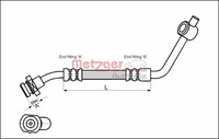 Metzger Bremsschlauch 4112529 FüR Ford Nissan, Vorderachse Links