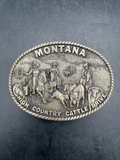 ADM Award Design Medals Solid Brass Belt Buckle Montana Numbered Western