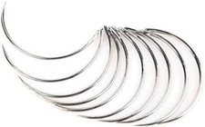 Heavy-Duty Leather Needles 10Pcs - High-Carbon Steel Curved Needles for Leath...