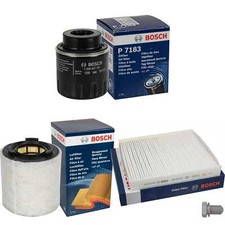 BOSCH Inspektionspaket mit Verschlussschraube für VW Polo 6R 6C 6R1 6C1 Audi