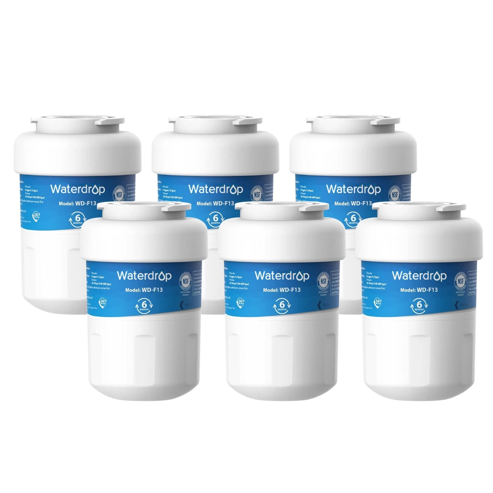 Waterdrop Refrigerator Water Filter Replacement for GE® Smart Water MWF MWFI (6)
Opens in a new wind