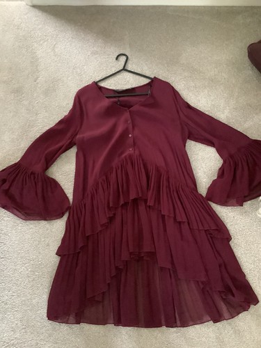 zara plum dress