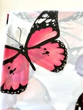 BUTTERFLIES PEVA SHOWER CURTAIN MULTI COLORS GARDEN YARA