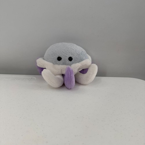 Aurora World Plush Jellyfish Stuffed Animal 7" Purple & White Cute Soft Toy Sea - Picture 7 of 7