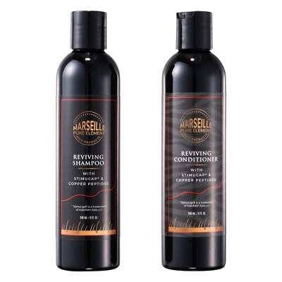 Marseille Pure Element, Reviving Shampoo & Conditioner Set, 8oz each