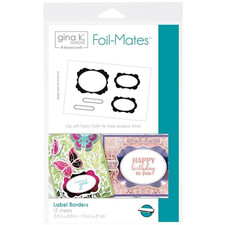 Gina K Designs Thermoweb FOIL-MATES DETAIL SHEETS LABEL BORDERS 10 SHEETS