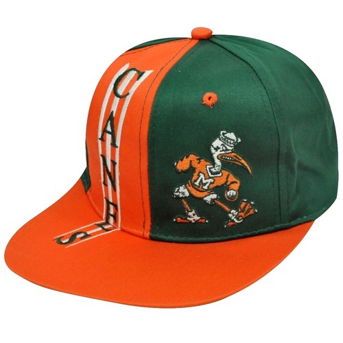 Vintage Miami Hurricanes Hat Basket Weave Woven Kudzu Cap  display picture 1
