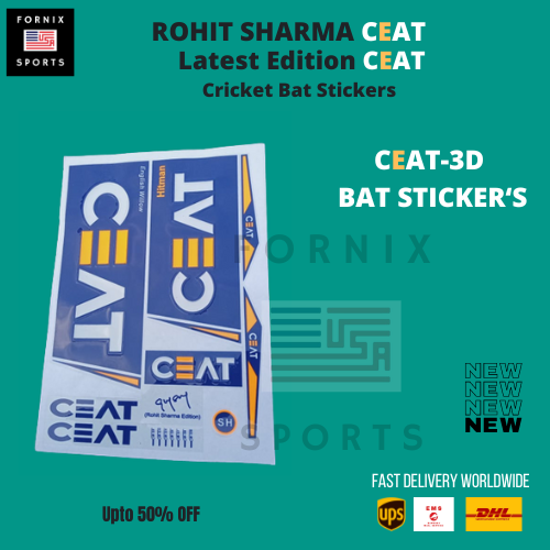 3D Embossed Blue Branded Quality Latest Edition CEAT Cricket Bat